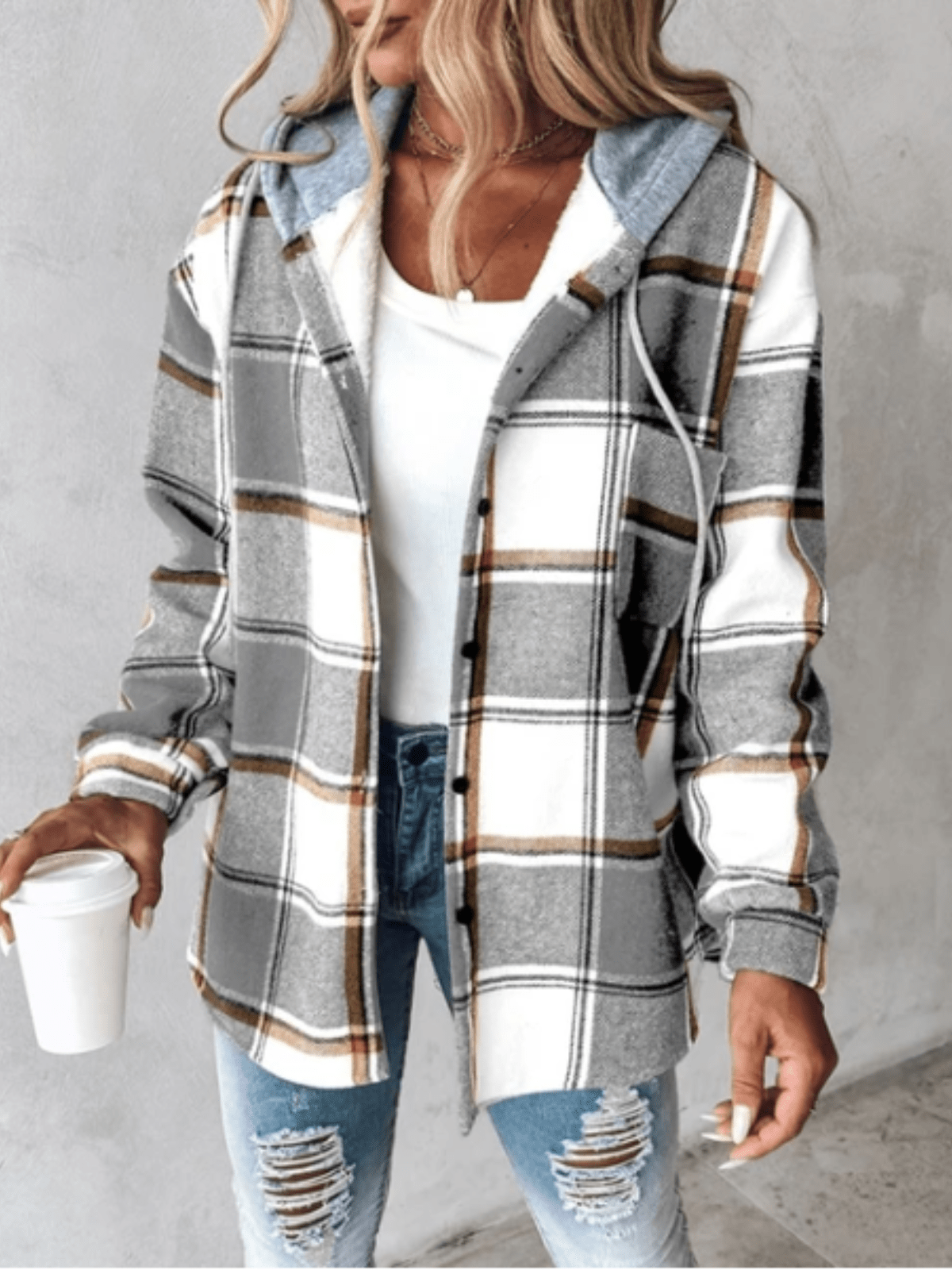 Blue Women's Fleece Hooded Jacket - OutfitLondon
