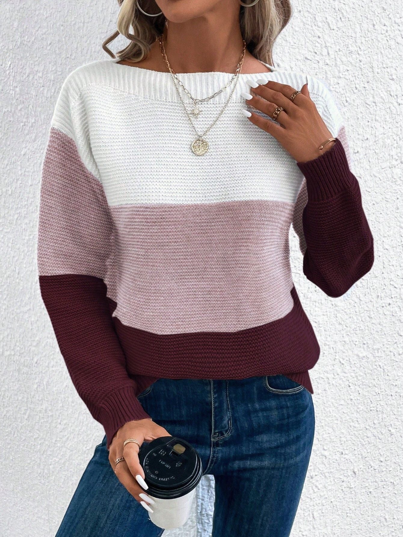 Warm Cable Knit Sweater for Ladies