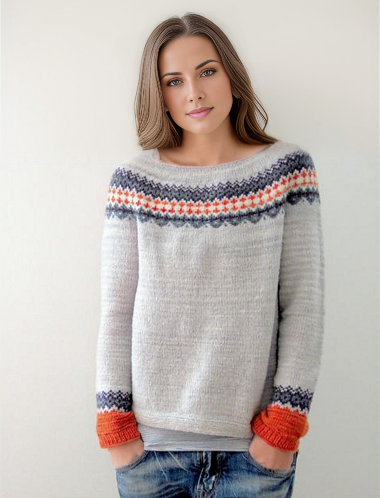 Fashionable Colorful Sweater with Fun Design