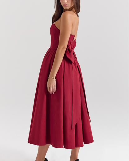 Scarlett | Strapless Bow Wedding Guest Dress