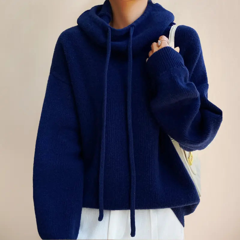 Cozy Women's Cable Knit High Neck Sweater