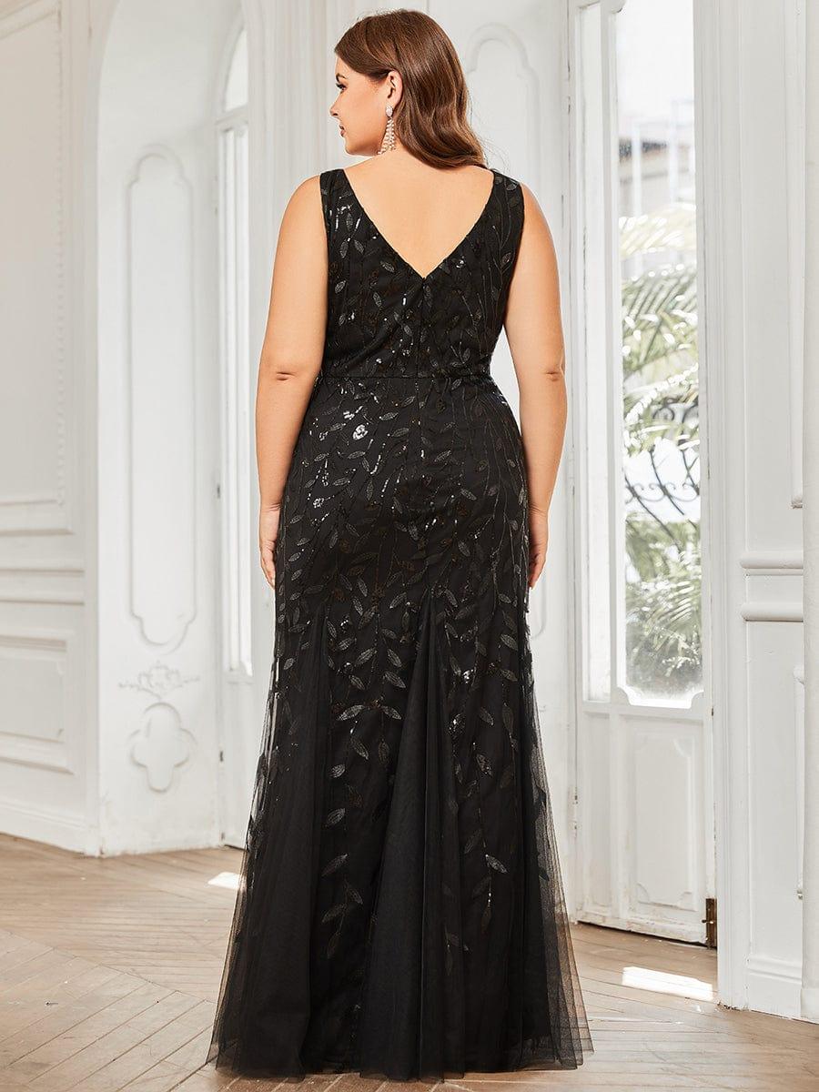 Serena | Fishtail Maxi Dress with Double V-Neck
