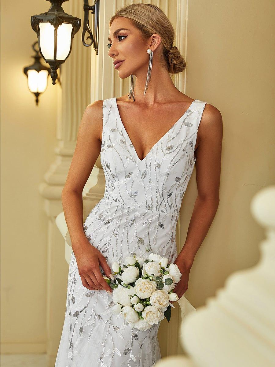 Serena | Fishtail Maxi Dress with Double V-Neck
