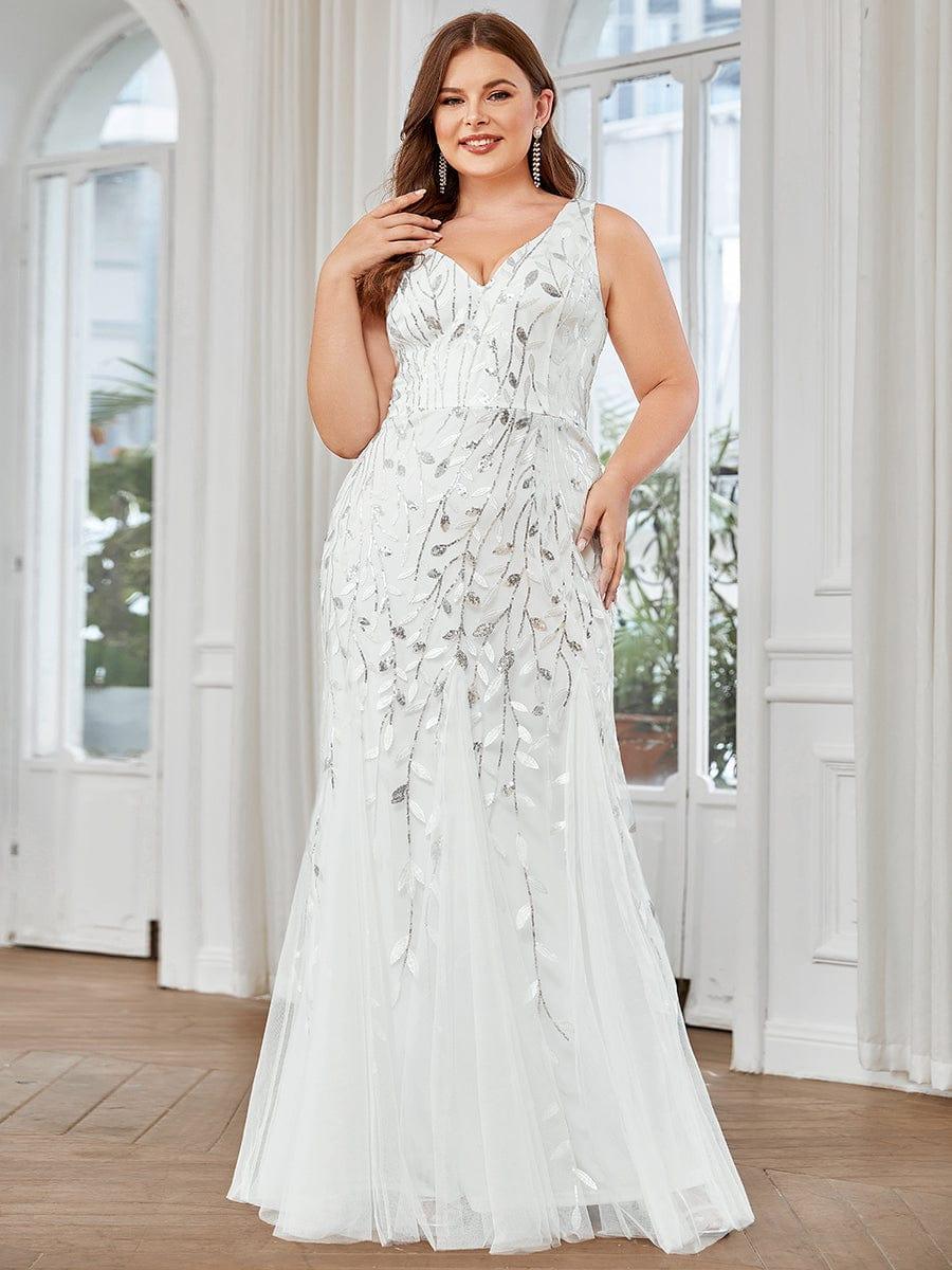 Serena | Fishtail Maxi Dress with Double V-Neck