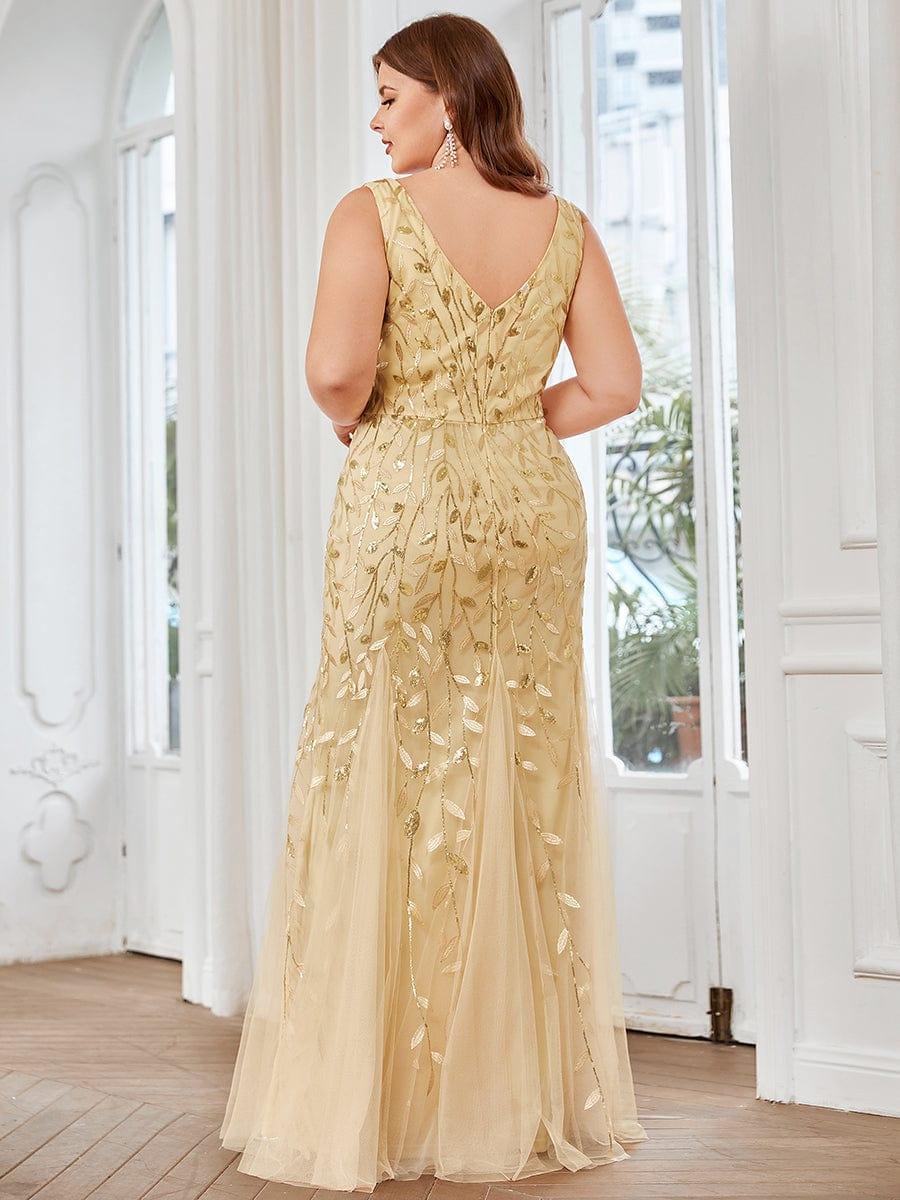 Serena | Fishtail Maxi Dress with Double V-Neck