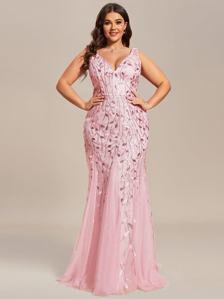 Serena | Fishtail Maxi Dress with Double V-Neck