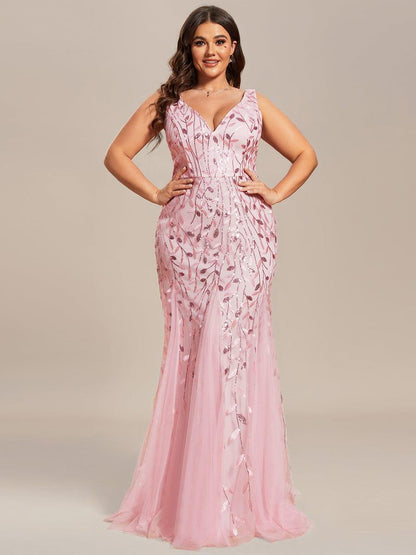 Serena | Fishtail Maxi Dress with Double V-Neck