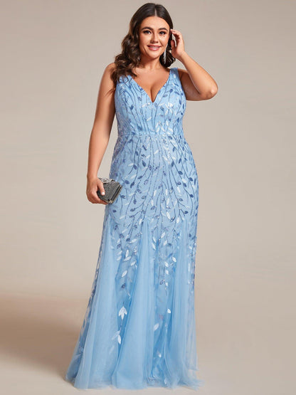 Serena | Fishtail Maxi Dress with Double V-Neck