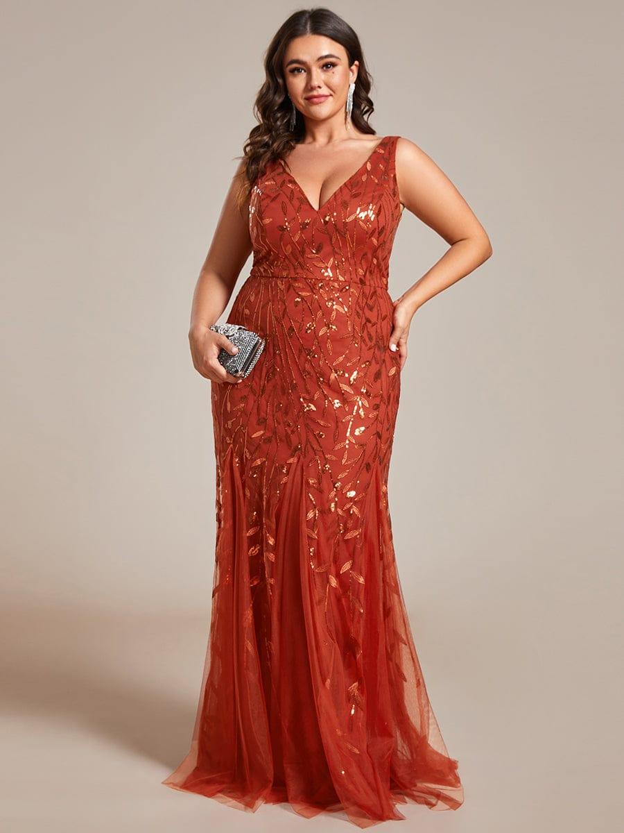 Serena | Fishtail Maxi Dress with Double V-Neck