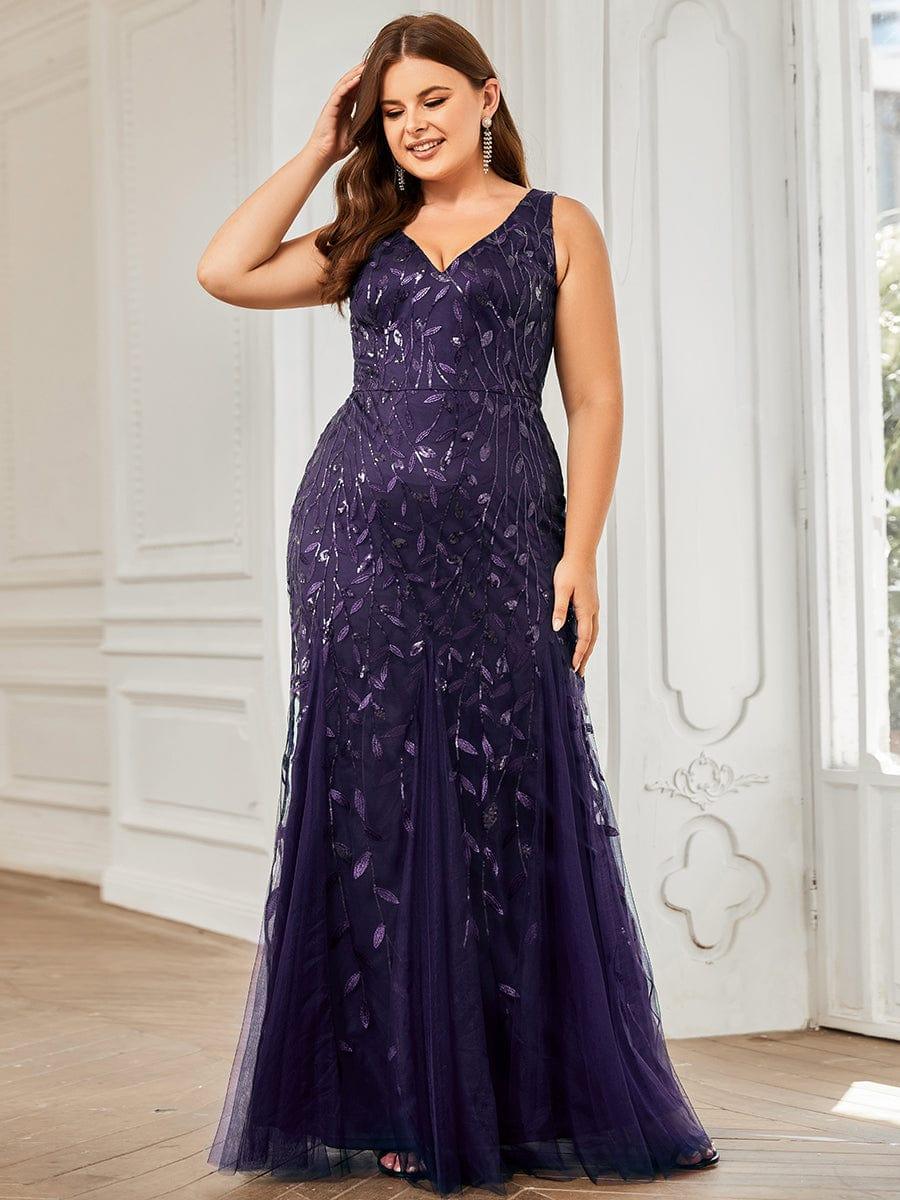 Serena | Fishtail Maxi Dress with Double V-Neck