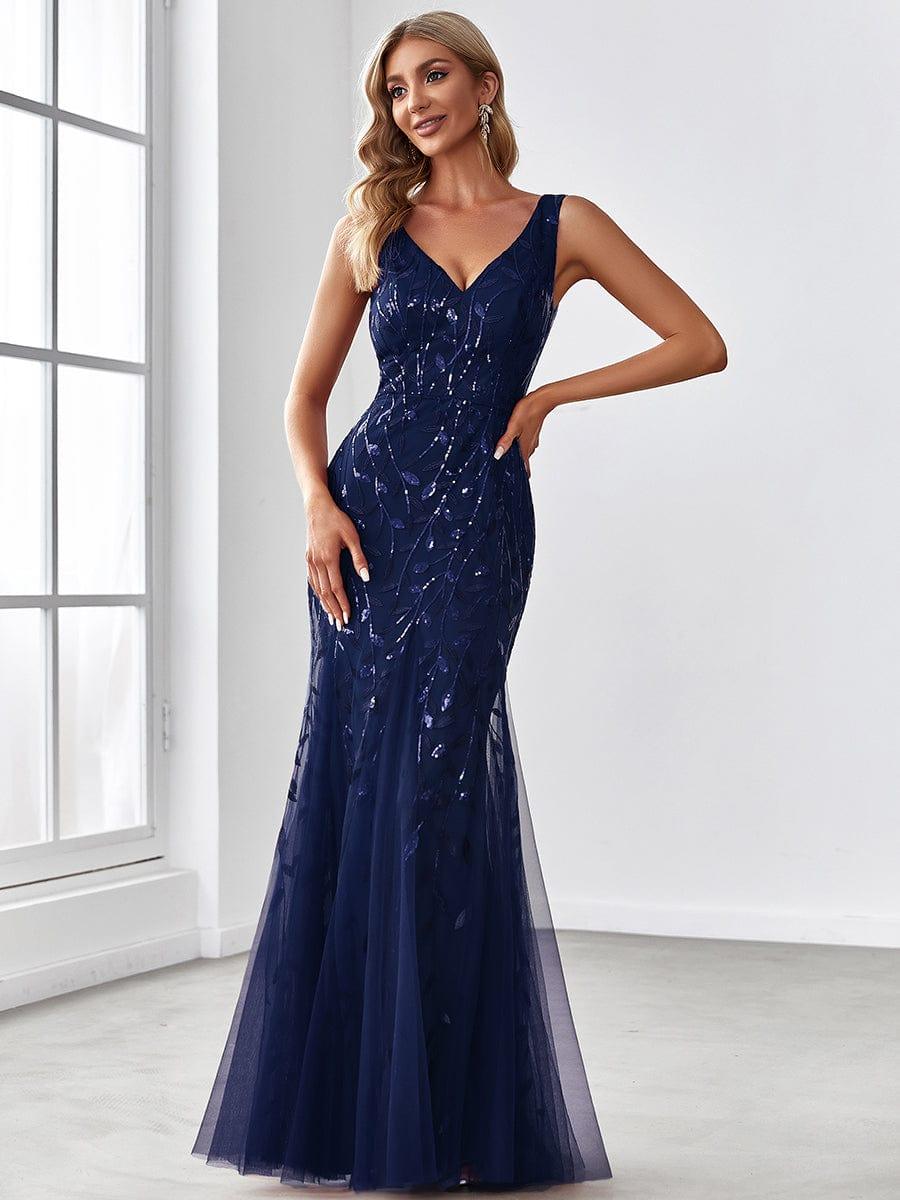 Flowy Maxi Dress with V Neckline Detail - OutfitLondon