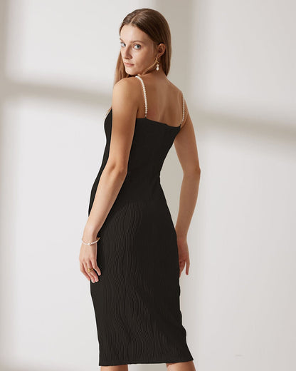 Shea | Textured Fit Prom Midi Dress