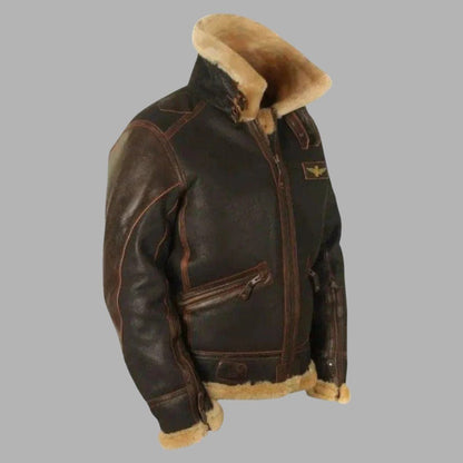 Warm Faux Fur Aviator Jacket