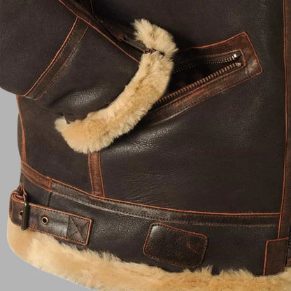 Warm Faux Fur Aviator Jacket