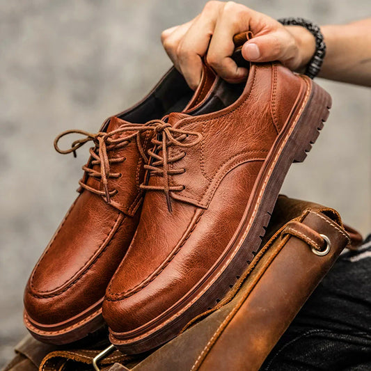 Timeless Genuine Leather Men's Oxfords - OutfitLondon