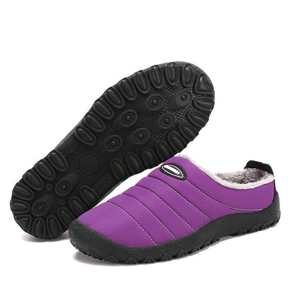 Fur Slippers For Men Waterproof Indoor And Outdoor Winter Slides