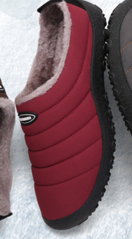 Fur Slippers For Men Waterproof Indoor And Outdoor Winter Slides