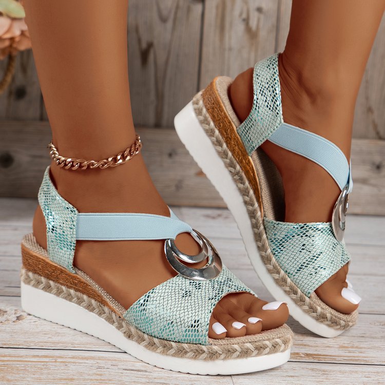 Comfortable Arch Support Sandals with Silver Buckle