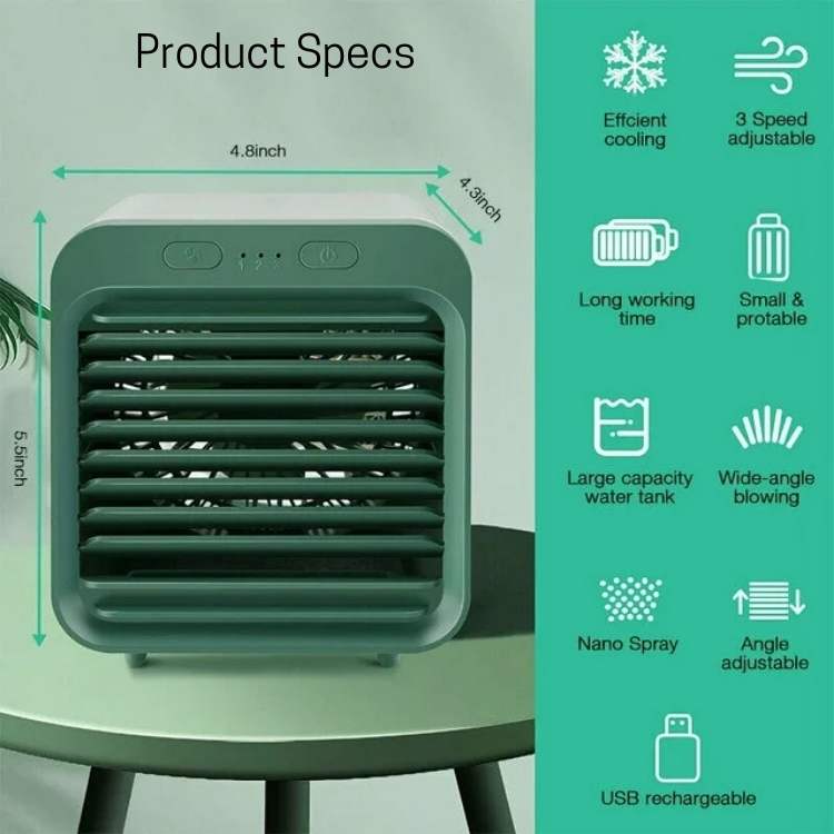 Compact Portable Air Conditioner with Adjustable Cooling