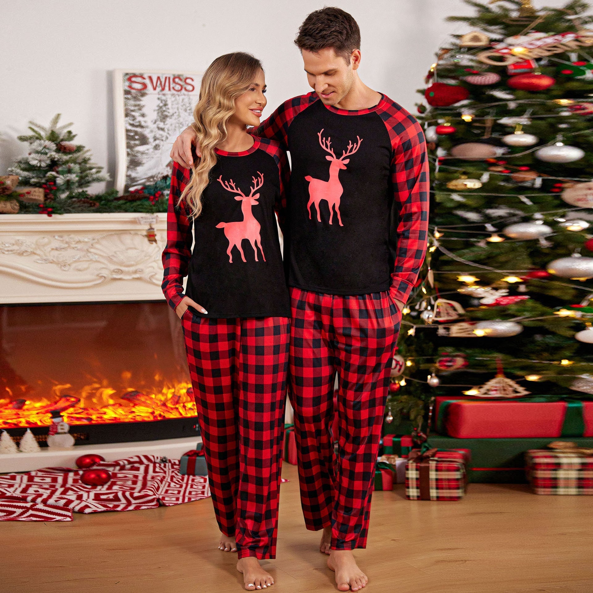 Holiday Plaid Cozy Pajama Set - OutfitLondon