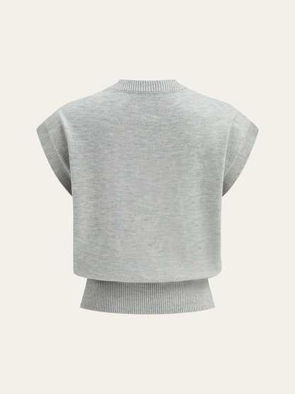 Sloane | Cap Sleeve Knit Sweater Vest