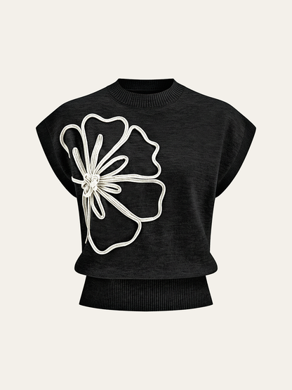 Sloane | Cap Sleeve Knit Sweater Vest