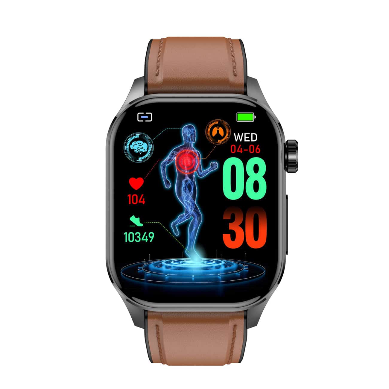 Advanced Health Monitoring Smartwatch with ECG Tracker