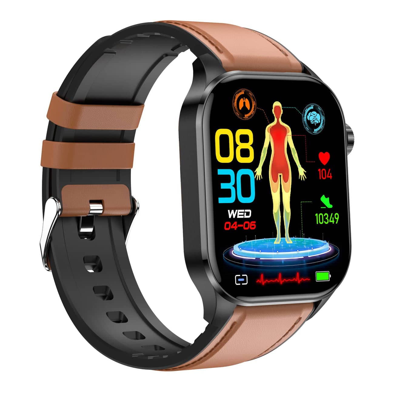 Advanced Health Monitoring Smartwatch with ECG Tracker