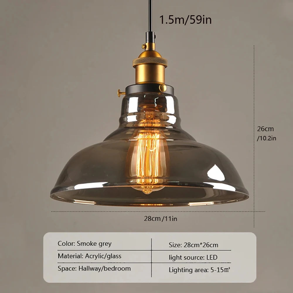 Classic Pendant Glass Ceiling Light Fixture