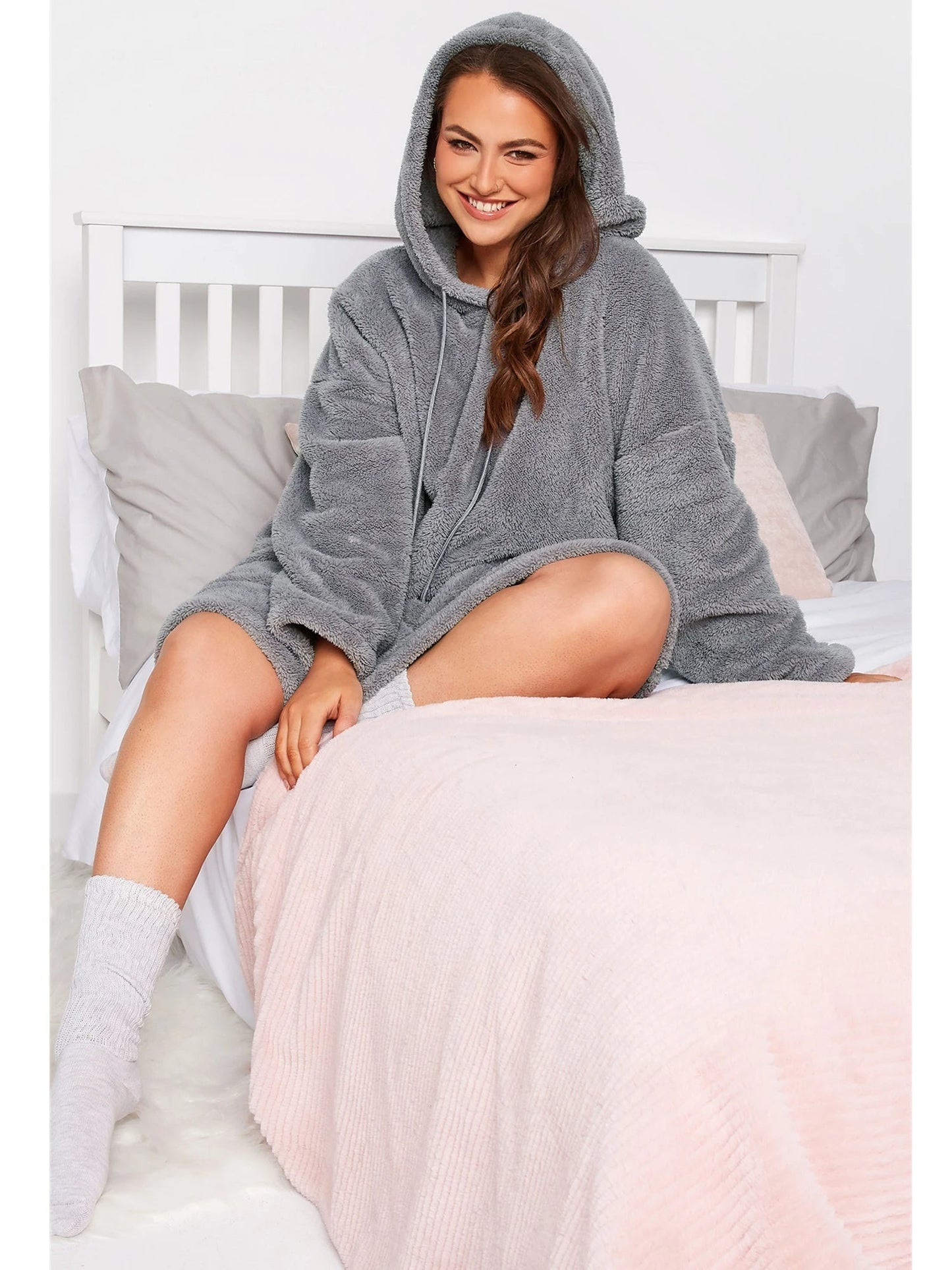 Cozy Extra Large Teddy Bear Hooded Dress