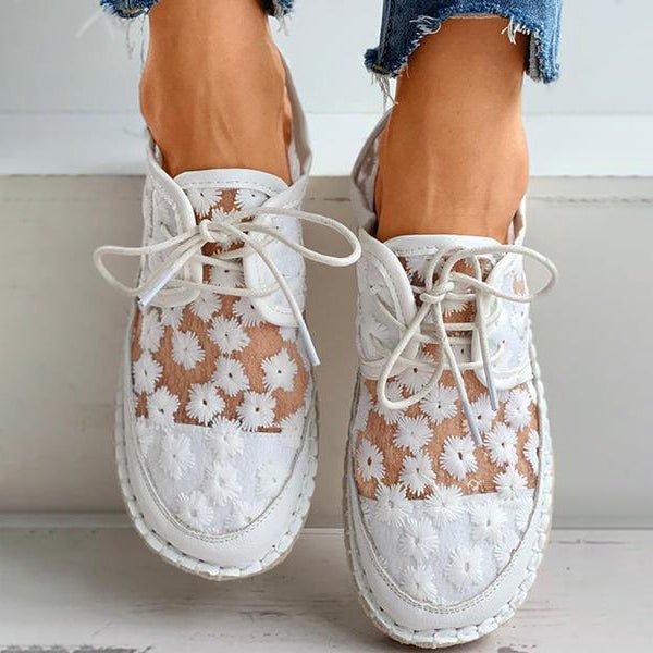 Comfy Orthopedic Walking Shoe with Floral Design - OutfitLondon