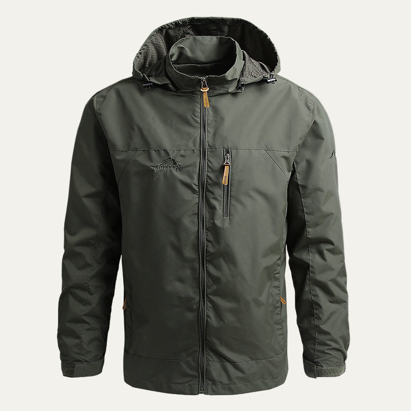 Waterproof Breathable Men's Hooded Windbreaker Jacket