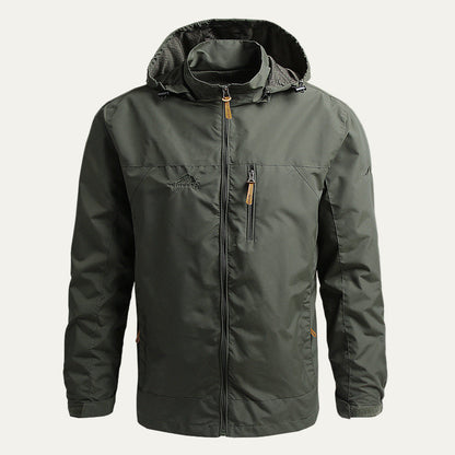 Waterproof Breathable Men's Hooded Windbreaker Jacket