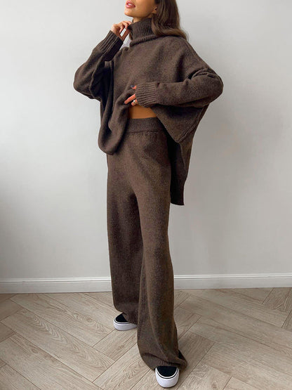 Solange | Relaxed Fit Turtleneck Knit Co Ord Set Women