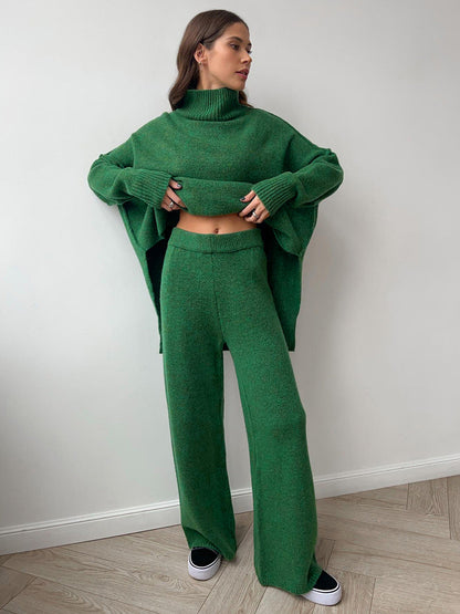 Solange | Relaxed Fit Turtleneck Knit Co Ord Set Women
