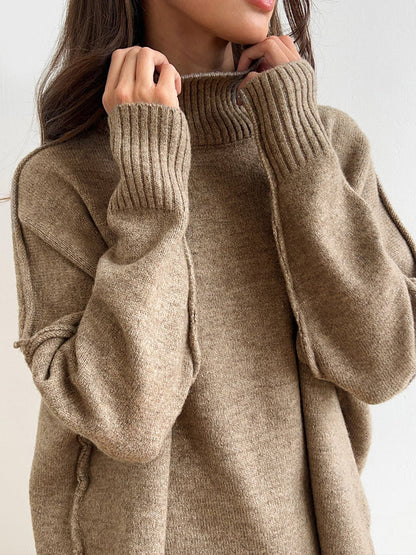 Solange | Relaxed Fit Turtleneck Knit Co Ord Set Women