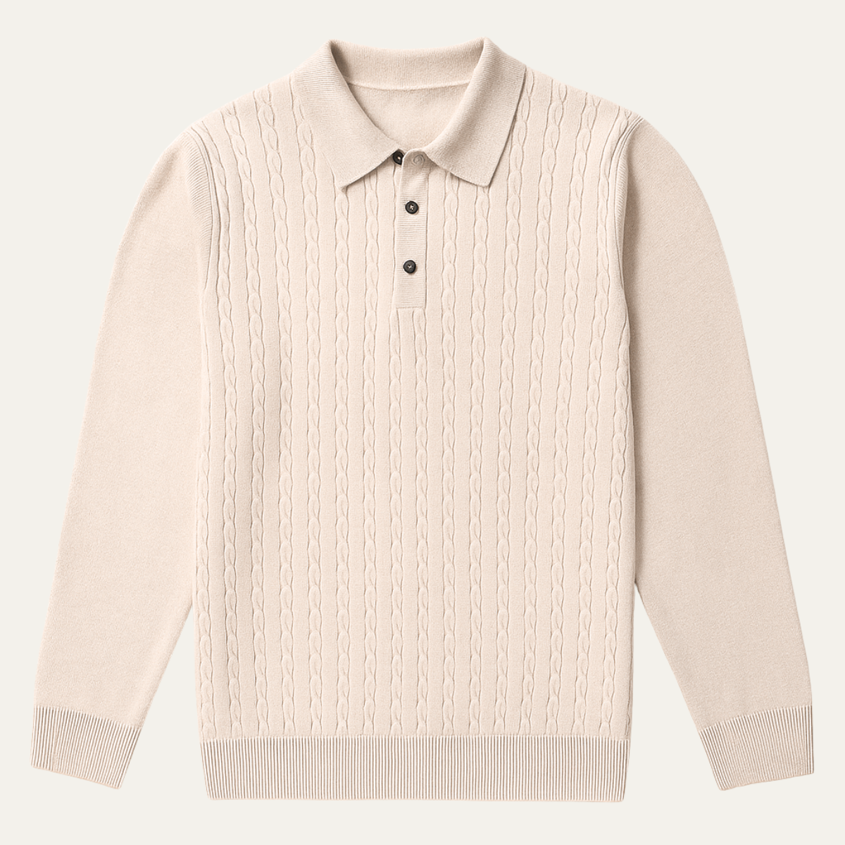 Comfortable Men's Cotton Relaxed Fit Polo Sweater - OutfitLondon