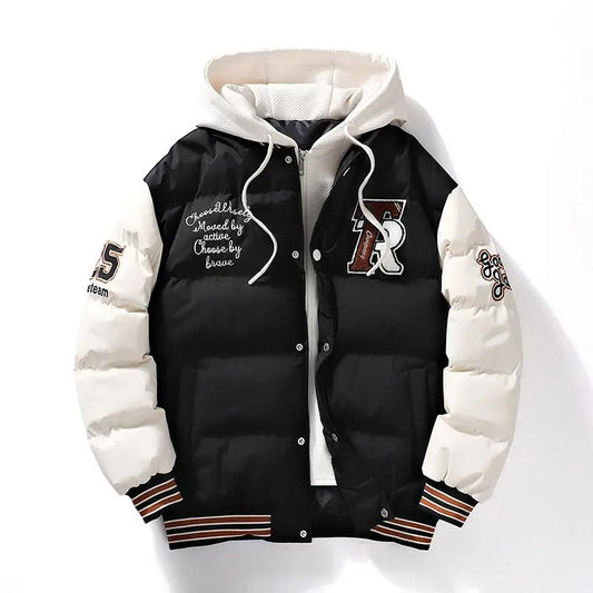 Warm Men's Parka Coat with Hood - OutfitLondon