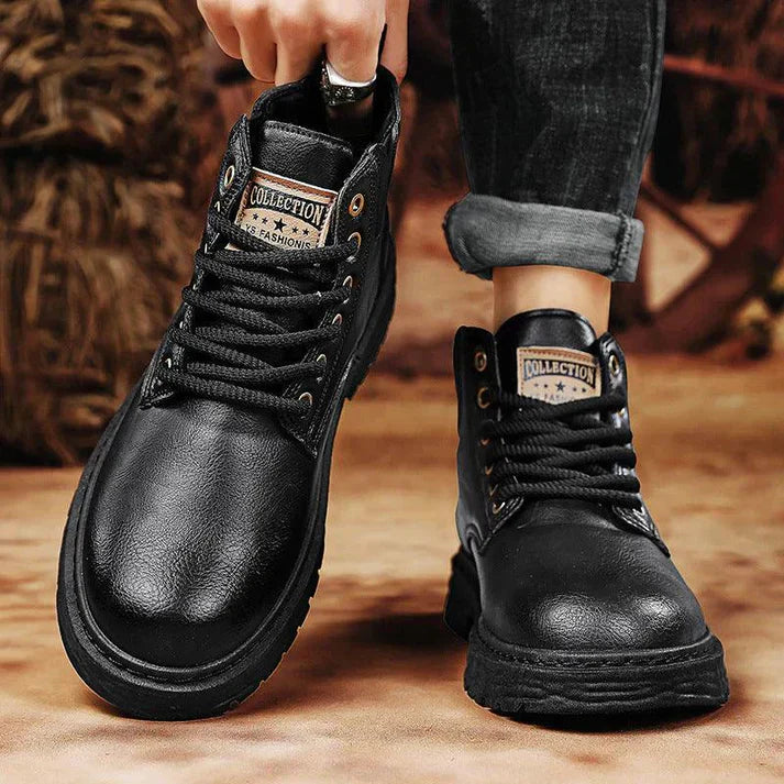 Strong Waterproof Boots Men Synthetic Leather