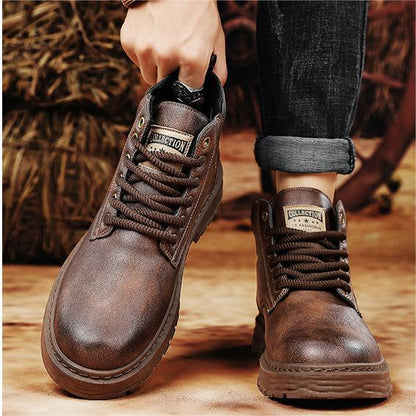 Strong Waterproof Boots Men Synthetic Leather