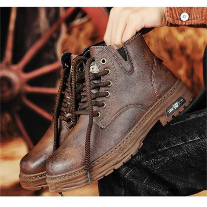 Strong Waterproof Boots Men Synthetic Leather