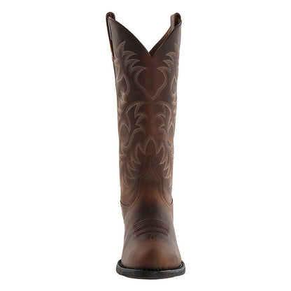 Men's Leather Mid-Calf Cowboy Boots