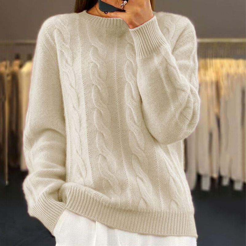 Cozy Ladies Soft Knit Winter Sweater - OutfitLondon