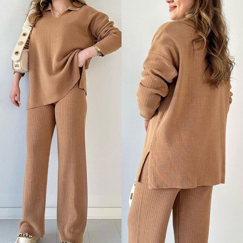 Relaxed Fit Women's Casual Pant Set