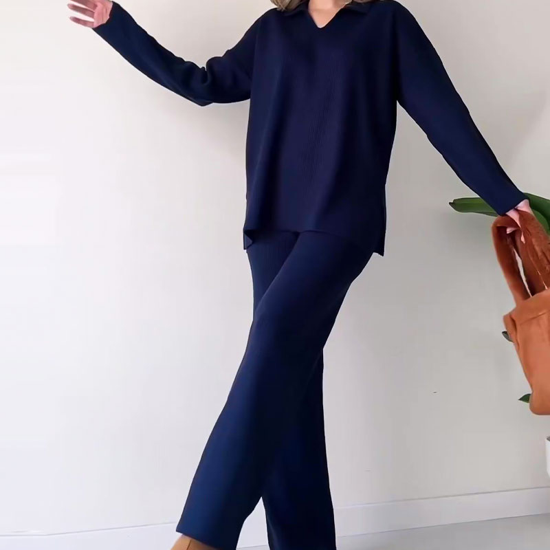 Relaxed Fit Women's Casual Pant Set