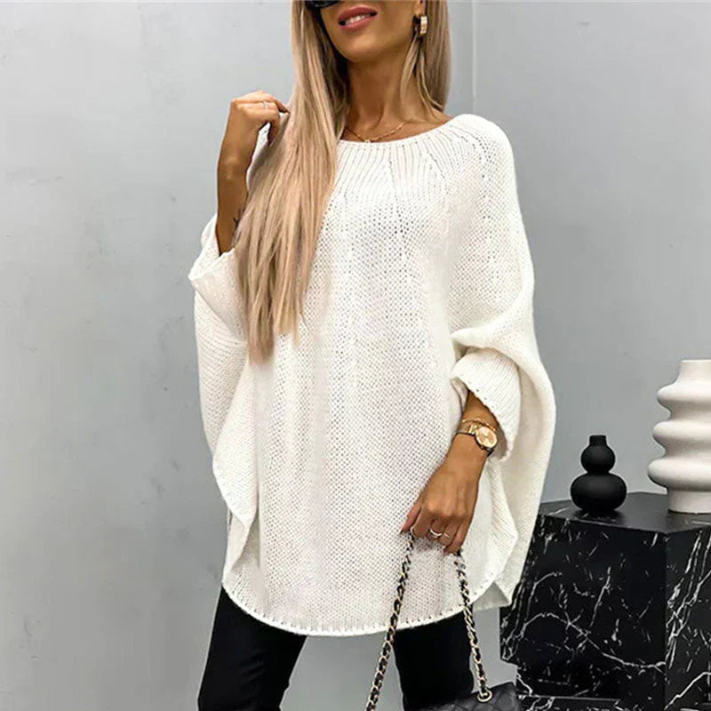 Warm Crew Neck Knit Sweater for Women - OutfitLondon
