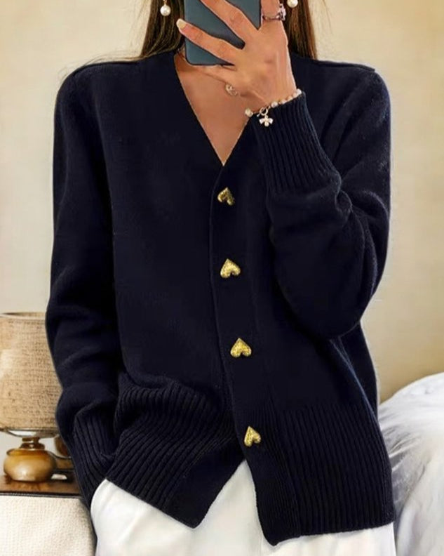 Women's Classic V Neck Knit Sweater