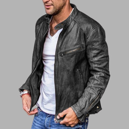Classic Faux Leather Biker Jacket