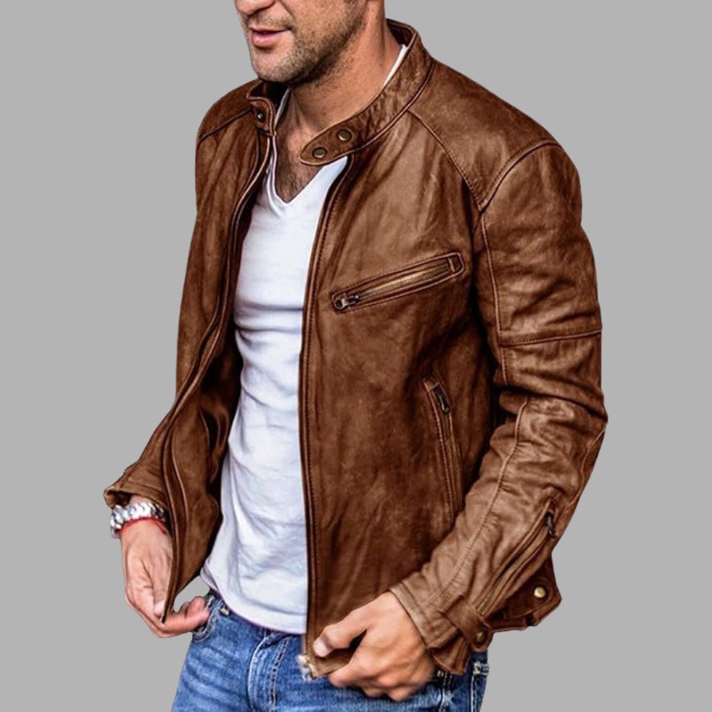 Classic Faux Leather Biker Jacket