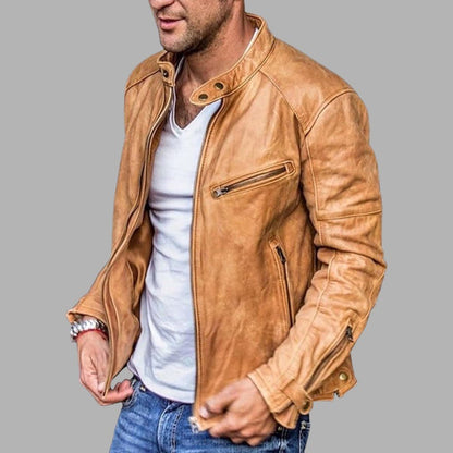 Classic Faux Leather Biker Jacket